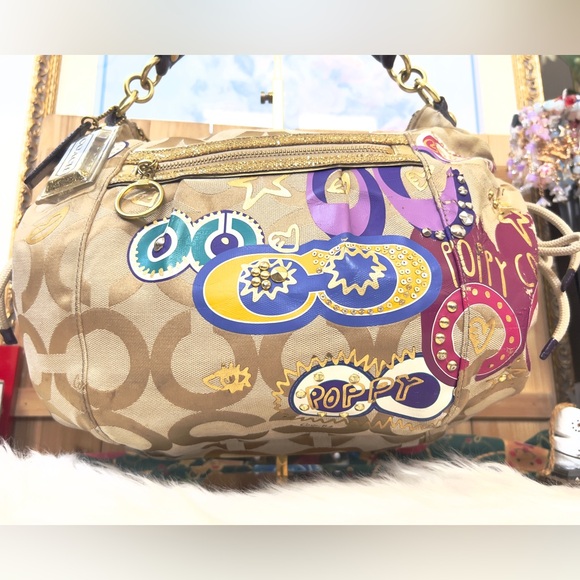 💜Coach Poppy Multicolor Signature Hobo Bag - Picture 5 of 16